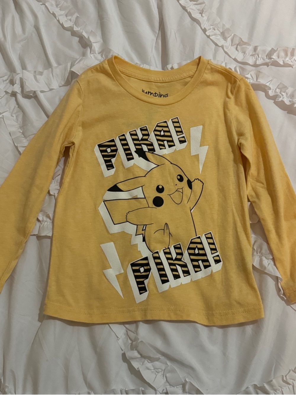 jumping beans Yellow Pikachu Graphic Long-Sleeve Tee
